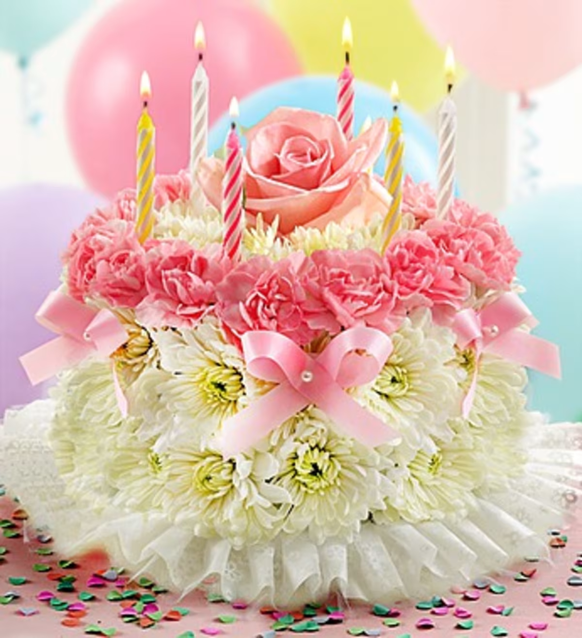 Birthday Flower Cake Pastel- BD1126
